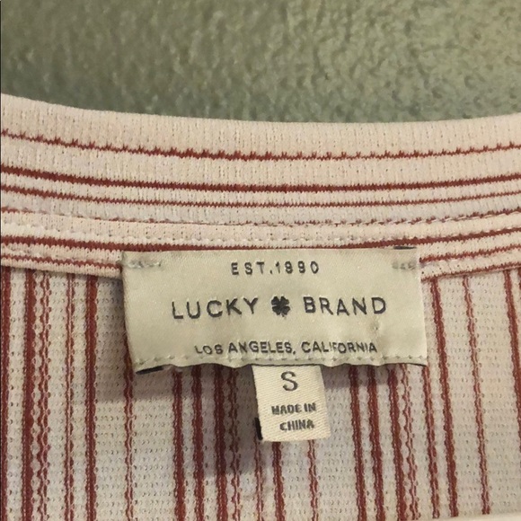 Lucky Brand Striped Lace Up Bell Sleeve Top - Picture 4 of 5